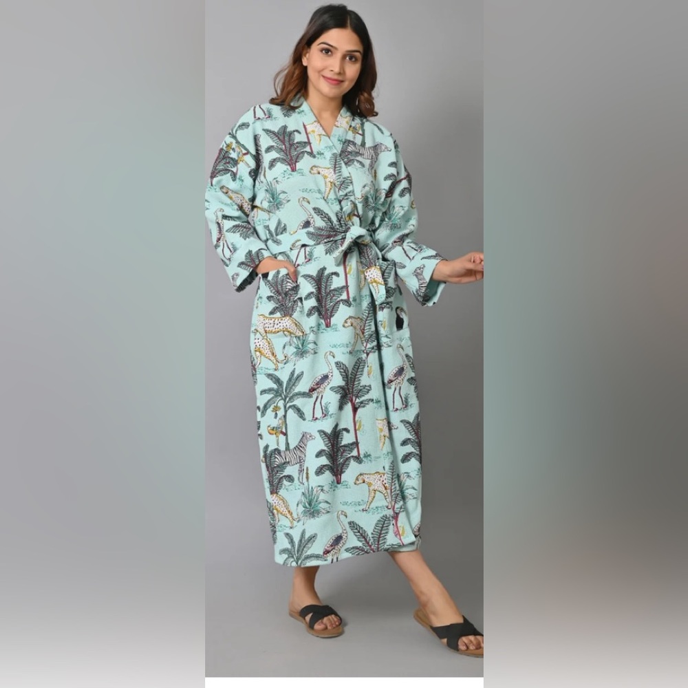 COPY - COPY - Bohemian Animal Print Kimono/Robe.